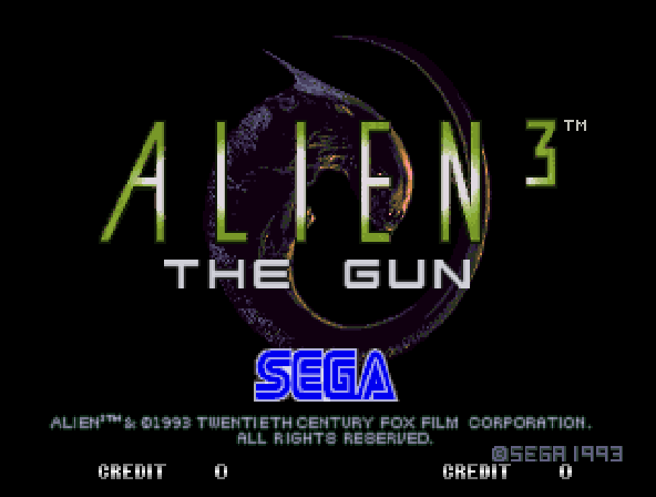 Alien3: The Gun (US) Title Screen